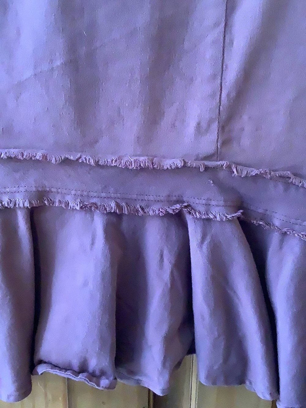 Mauve Ruffle-Hem Midi Skirt - Picture 2 of 3